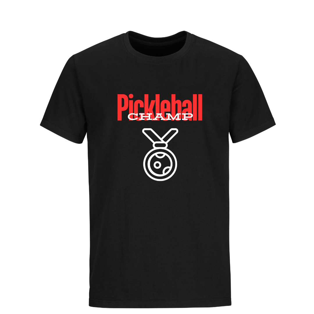 Pickleball Champ Black Tee