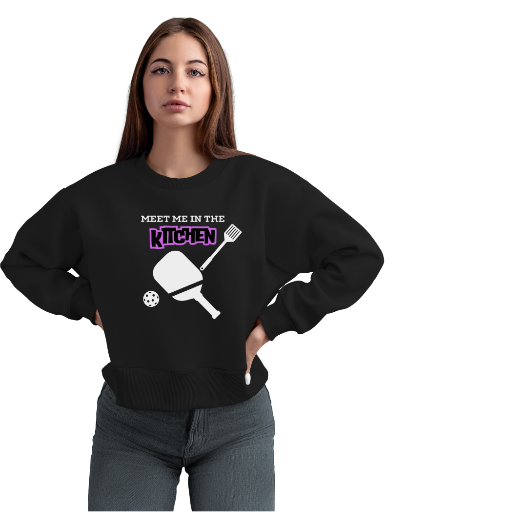 Sleek Black Pickleball Sweatshirt: Comfort Meets Style